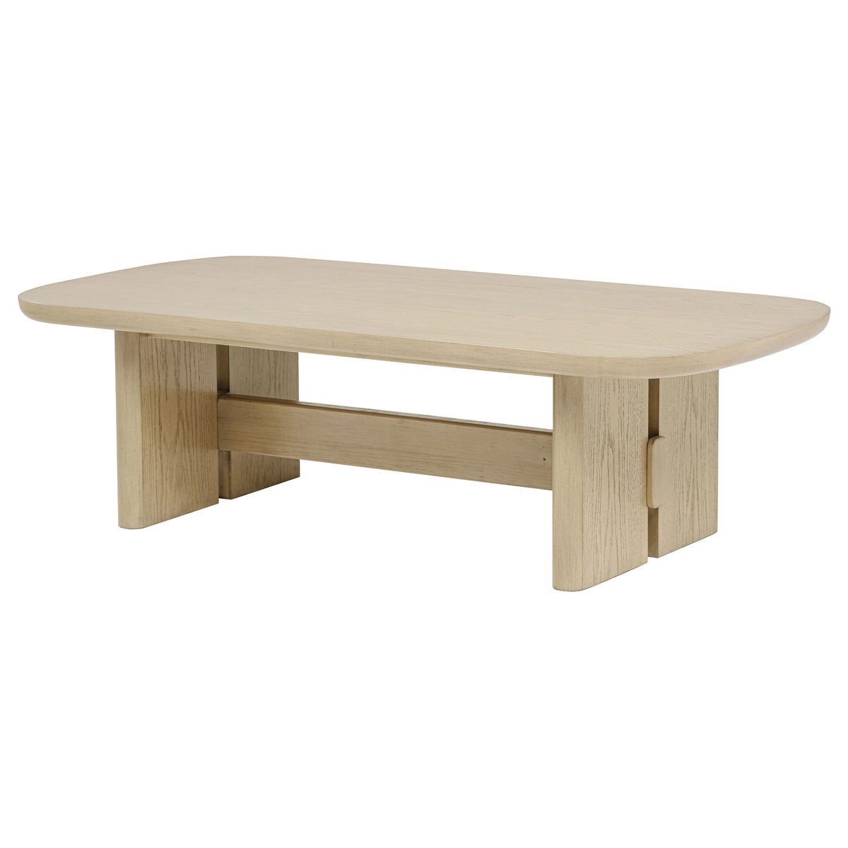 Kailani Coastal Rectangular Cocktail Coffee Table Beige Oak