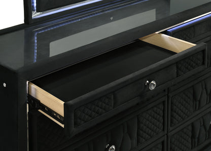 Lorient 4-piece Eastern King Bedroom Set Black
