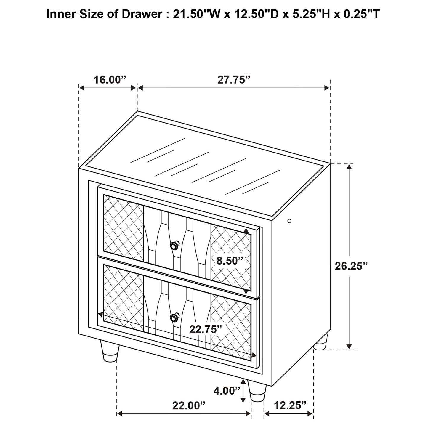 Lorient 5-piece Eastern King Bedroom Set Black