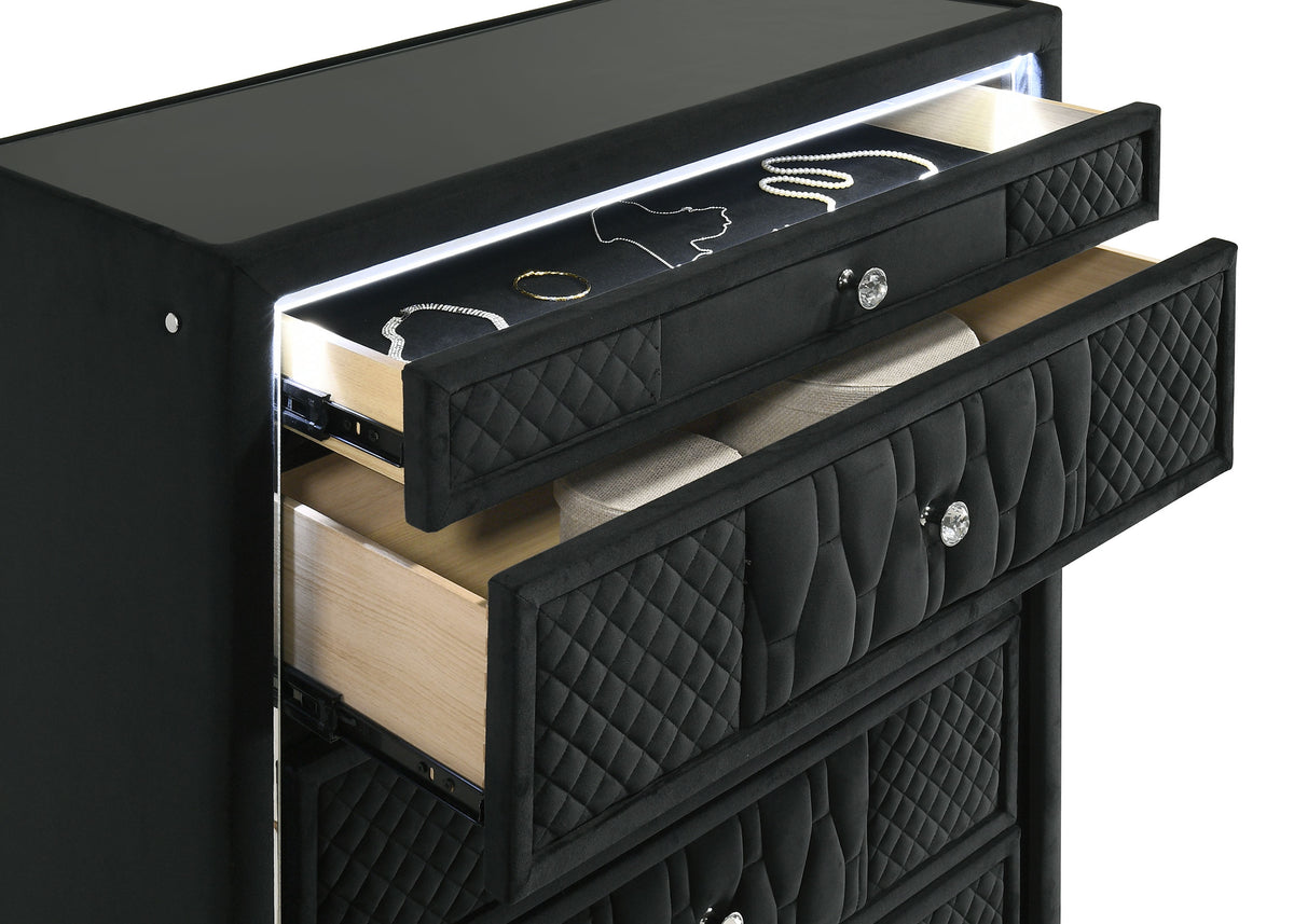 Lorient 5-piece Queen Bedroom Set Black