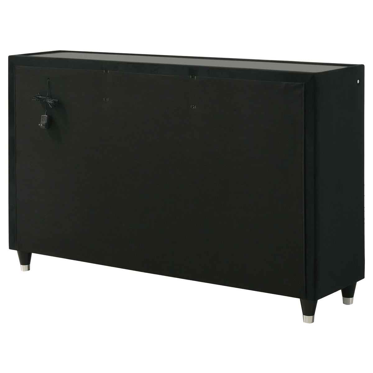 Lorient 8-drawer LED Bedroom Dresser Cabinet Black