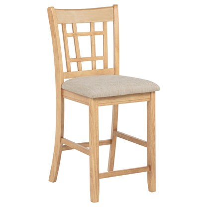 Lavon 5-piece Oval Counter Height Extension Dining Set Light Oak