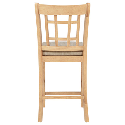 Lavon Wood Counter Height Dining Chair Linen and Light Oak (Set of 2)