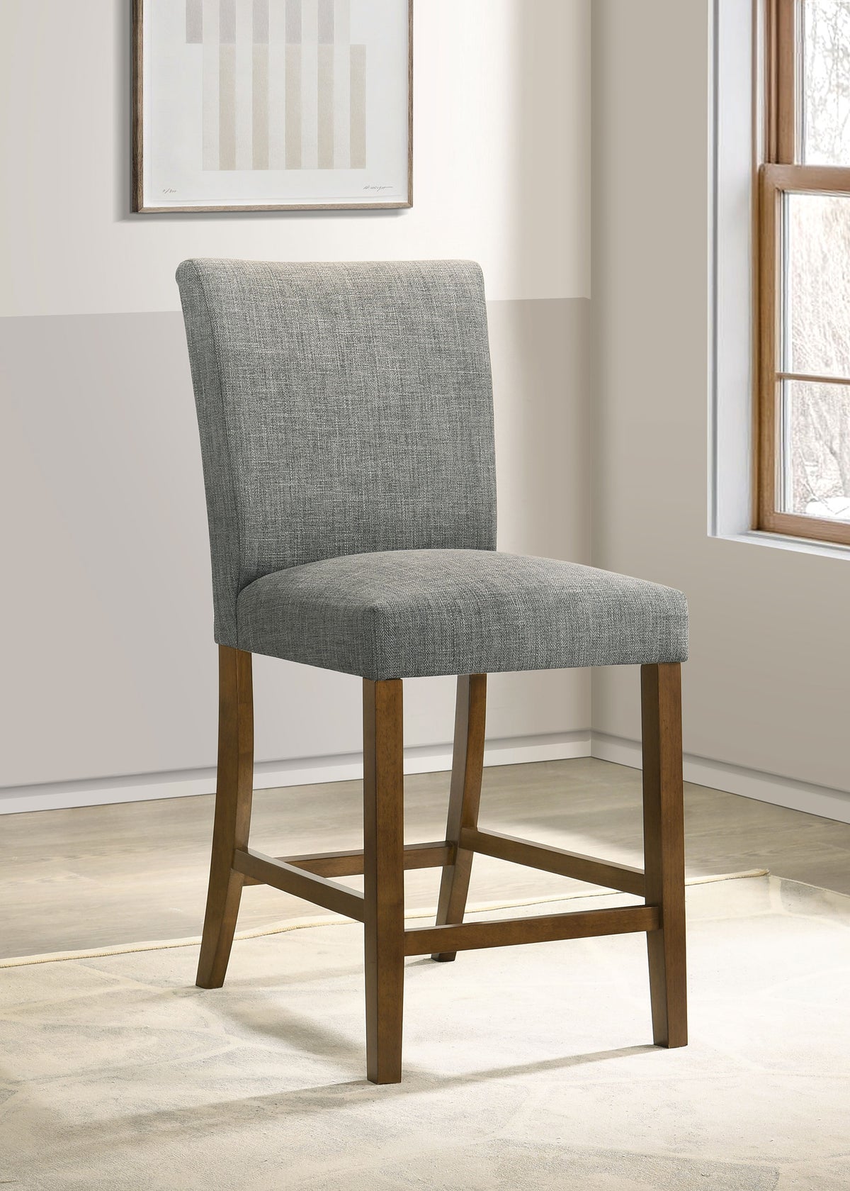 Paxton Upholstered Counter Height Dining Chair Grey (Set of 2)