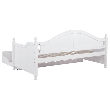 Julie Ann Wood Twin Daybed with Trundle White