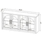 Riva 4-door Dining Sideboard Buffet Storage Credenza Black