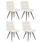 Aiken Fabric Upholstered Dining Side Chair Saddle Stone White (Set of 4)