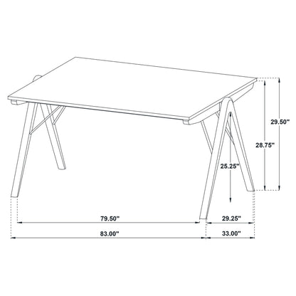 Randolph 82-inch SmartTop™ Rectangular Dining Table Sheesham and Brown