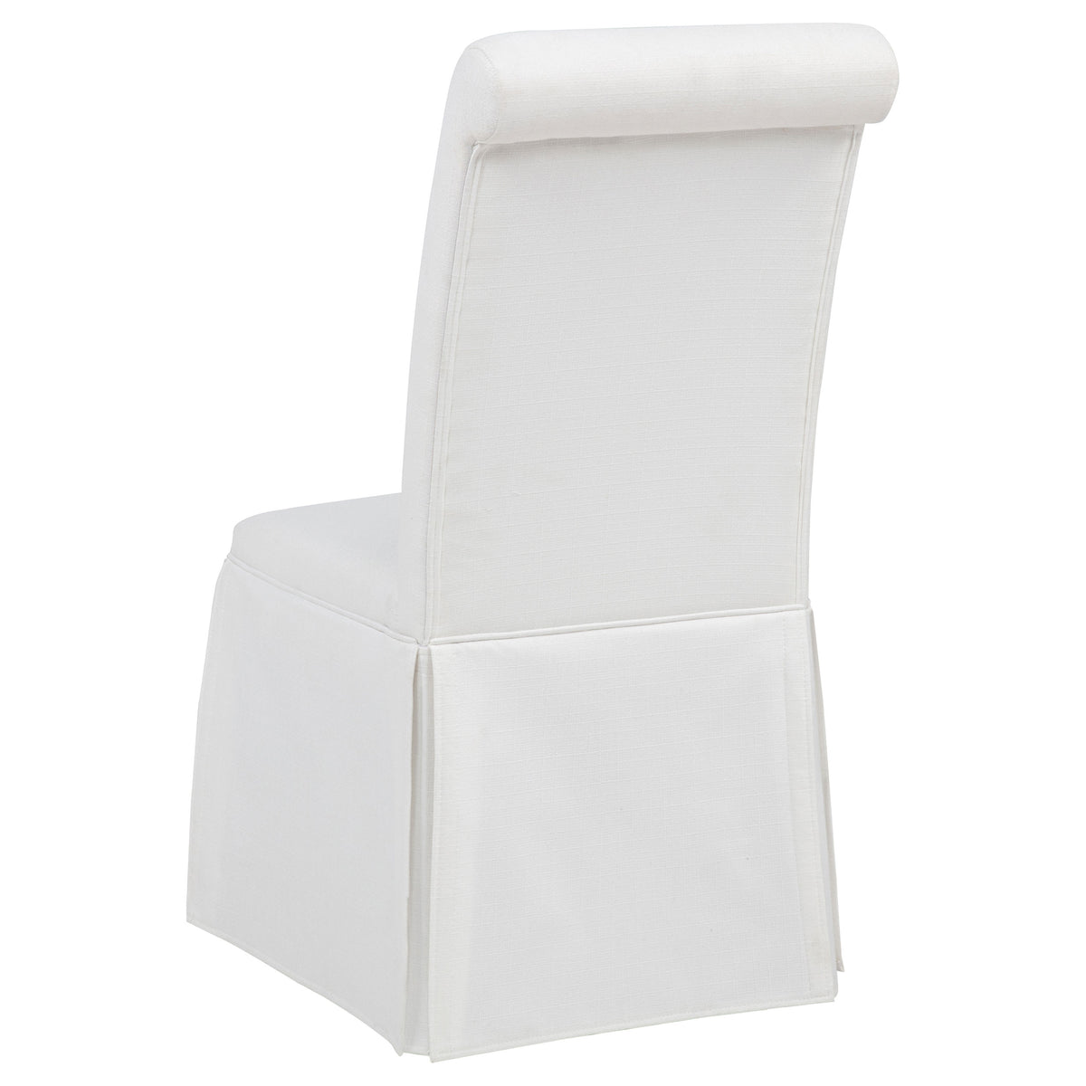 Shawna Upholstered Skirted Side Chair White (Set of 2)