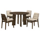 Strouse 5-piece Dining Set Cream and Walnut