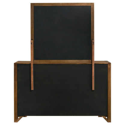 Adderley 8-drawer Bedroom Dresser and Mirror Warm Brown