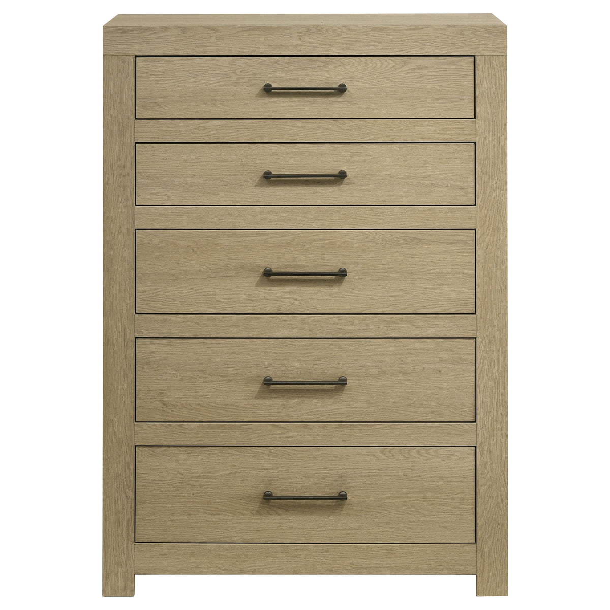 Hendricks 5-drawer Bedroom Chest of Drawers Light Oak
