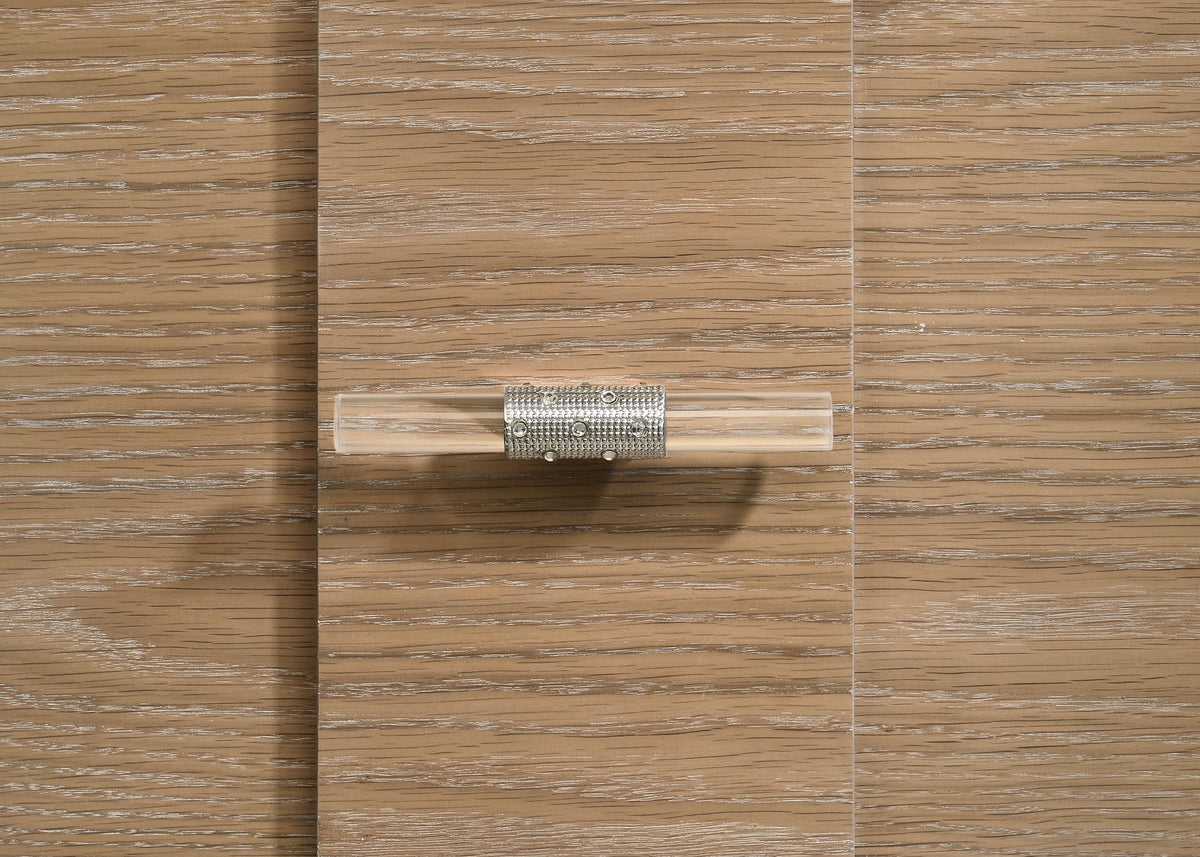 Leanne 6-drawer Sinter Stone Top Dresser and Mirror Light Oak