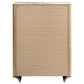 Leanne 5-drawer Sinter Stone Top Chest of Drawers Light Oak