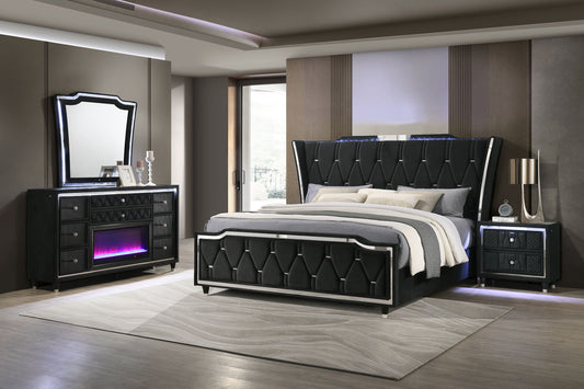 Lorient 4-piece California King Bedroom Set Black