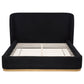 Blaire Upholstered California King Wingback Platform Bed Black