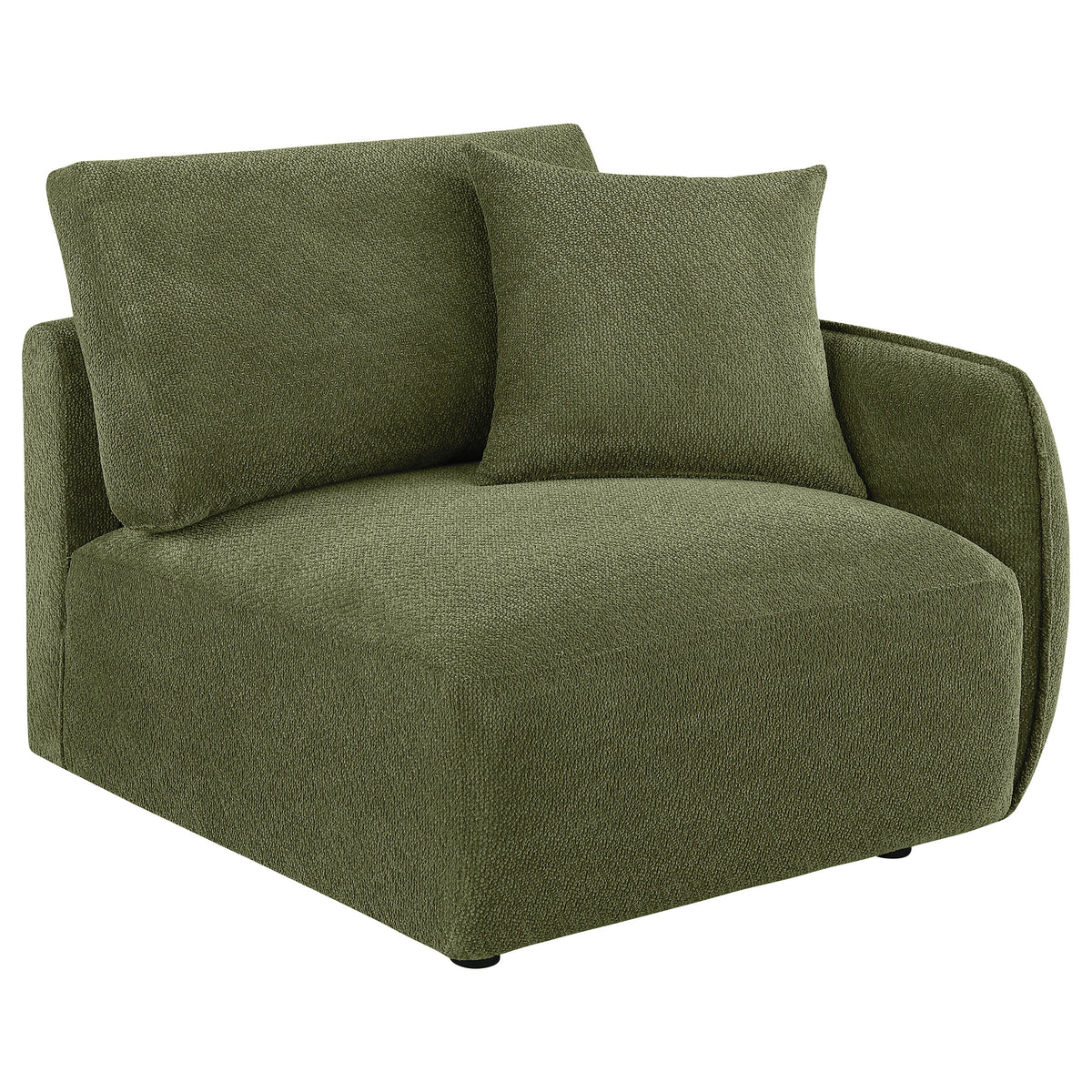 Elysia 5-piece Fabric Upholstered Modular Sectional Sofa Green