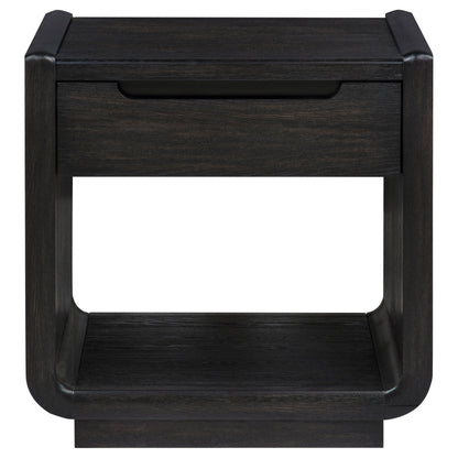 Leandro 2-piece Wood Coffee and End Table Set Burnished Black