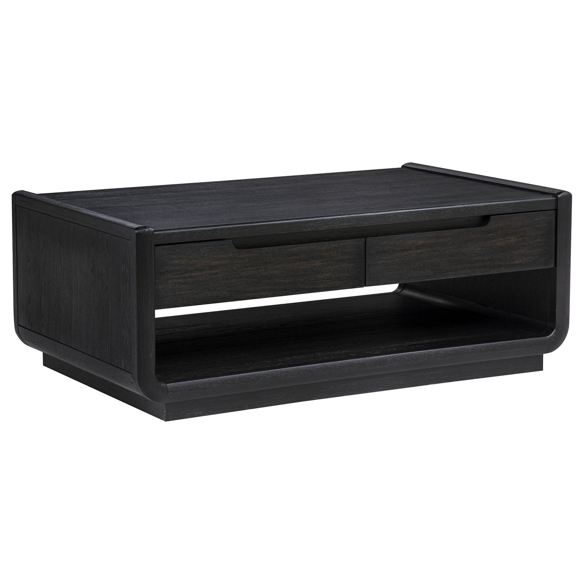 Leandro 2-piece Wood Coffee and End Table Set Burnished Black
