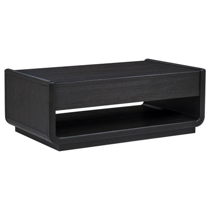 Leandro 2-piece Wood Coffee and End Table Set Burnished Black