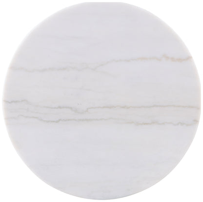 Jason Round White Marble Top Coffee Table Greige