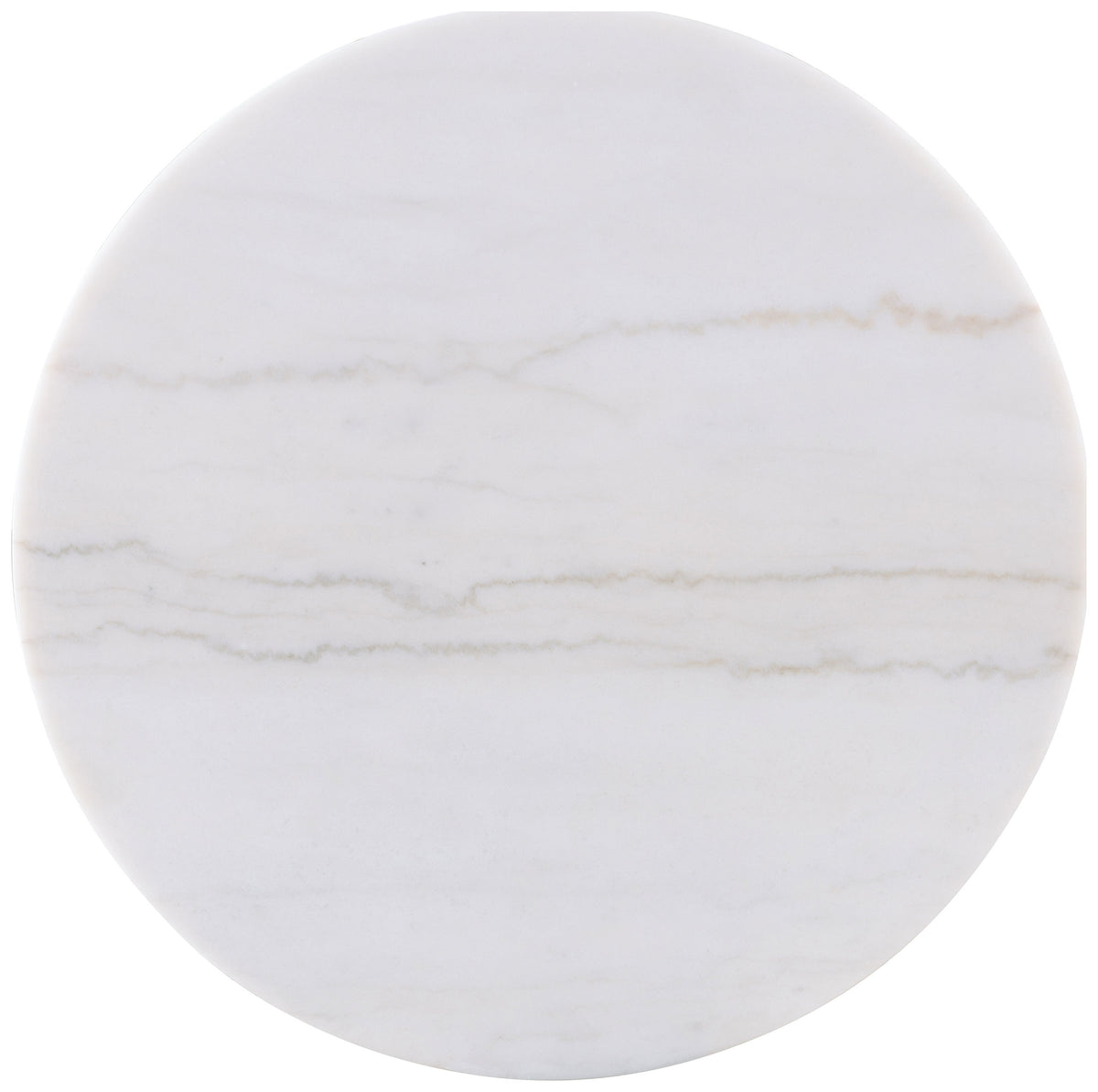 Jason 2-piece Round White Marble Coffee Table Set Greige