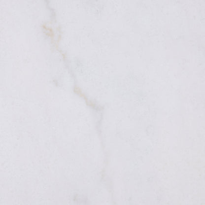 Jason Round White Marble Top Coffee Table Honey Brown