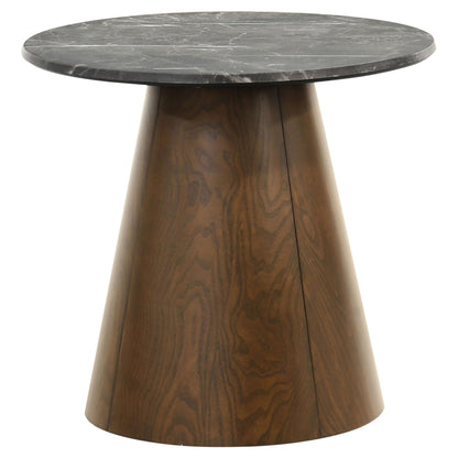 Franklin 2-piece Round SmartTop™ Coffee Table Set Grey and Dark Brown