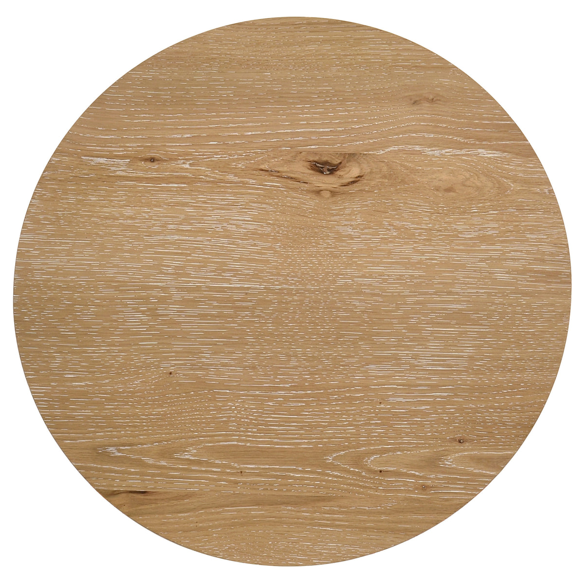 Kessler Round Sculptural Wood End Table Light Oak