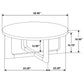 Kessler 3-piece Round Sculptural Wood Coffee Table Set Light Oak