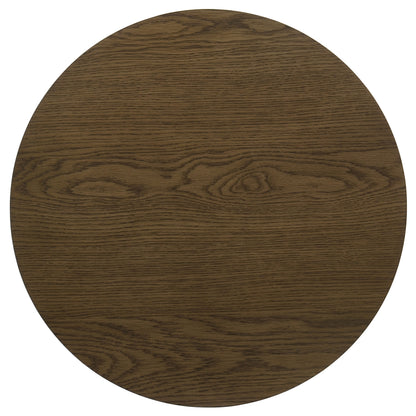 Kessler Round Sculptural Wood End Table Brown