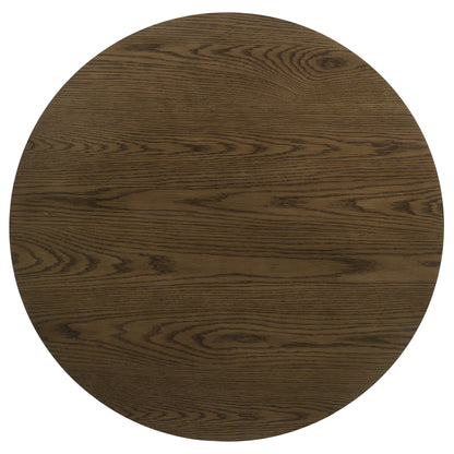 Kessler Round Sculptural Wood Coffee Table Brown