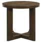 Kessler 3-piece Round Sculptural Wood Coffee Table Set Brown
