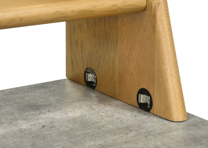 Besler 47-inch SmartTop™ Writing Desk with Shelf Cement and Natural