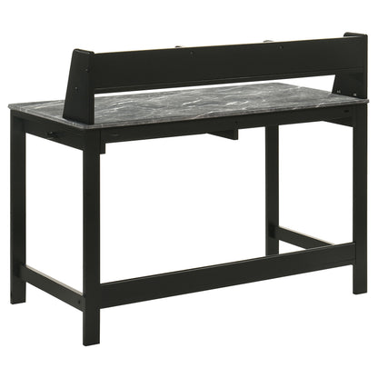 Besler 47-inch SmartTop™ Writing Desk with Shelf Grey Stone and Black