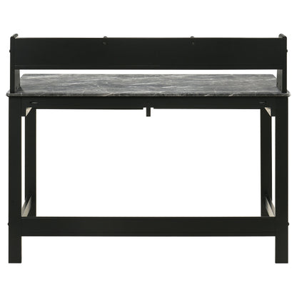 Besler 47-inch SmartTop™ Writing Desk with Shelf Grey Stone and Black