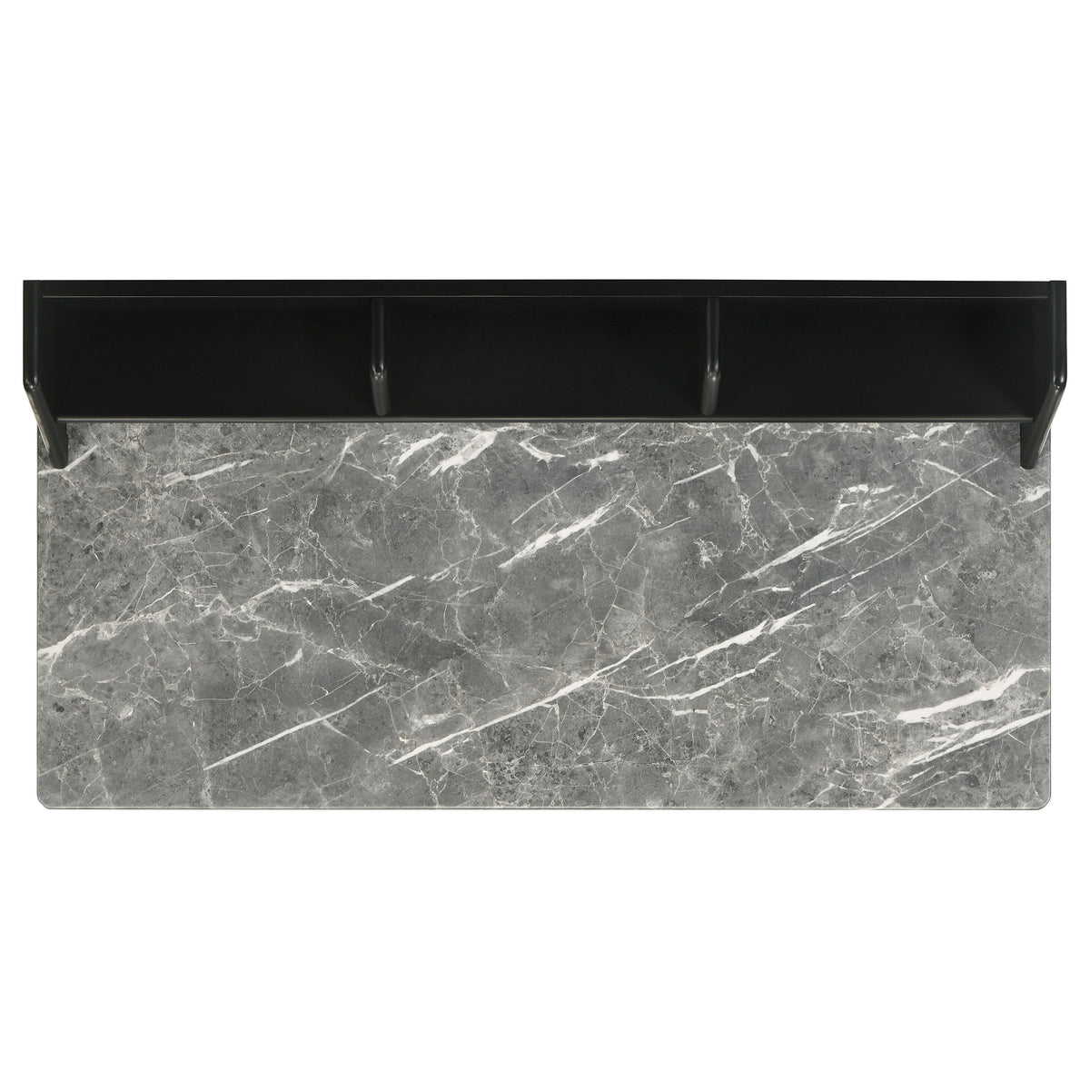 Besler 47-inch SmartTop™ Writing Desk with Shelf Grey Stone and Black