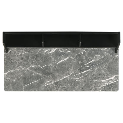 Besler 47-inch SmartTop™ Writing Desk with Shelf Grey Stone and Black