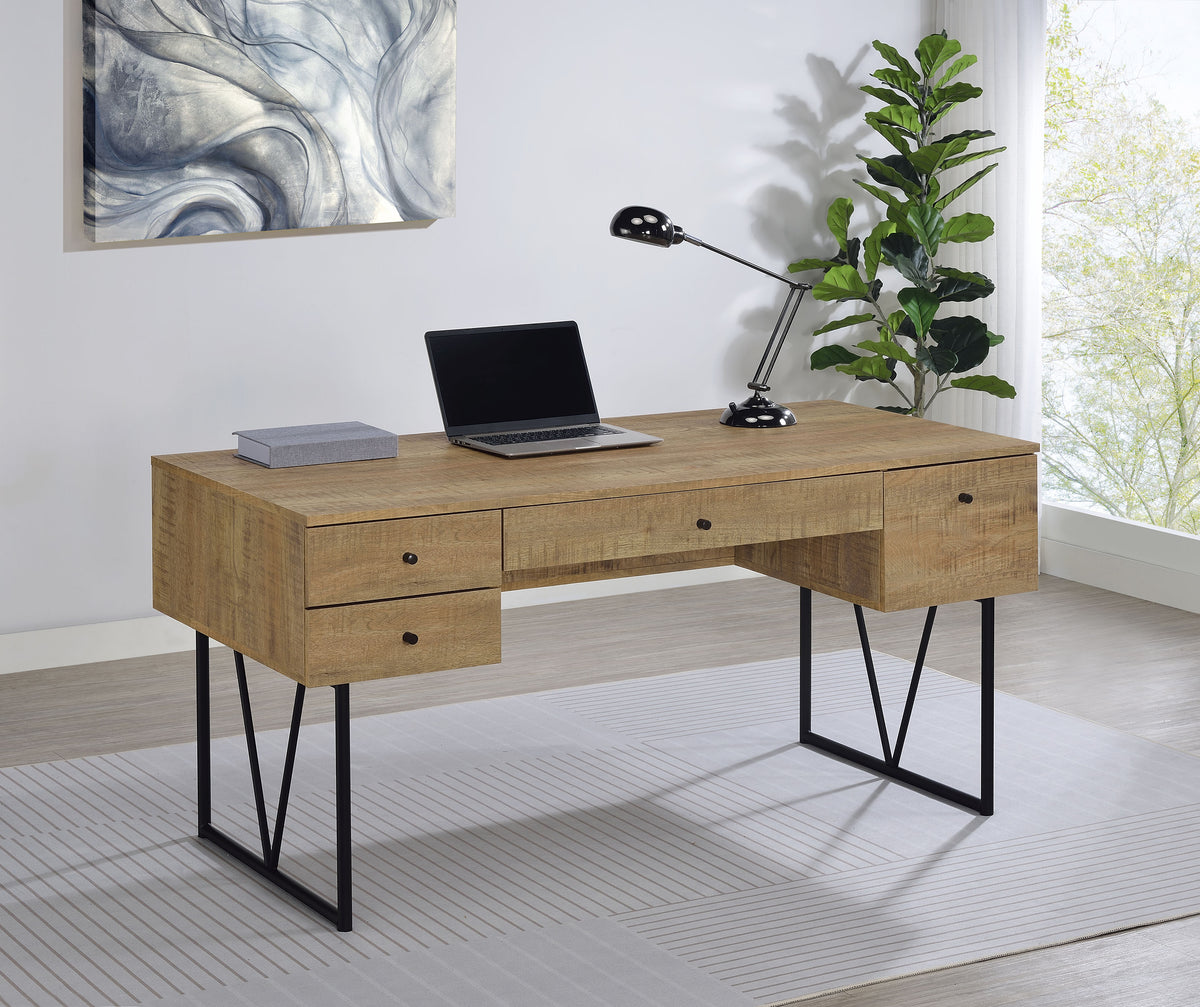 Analiese 63-inch 4-drawer Writing Desk Mango