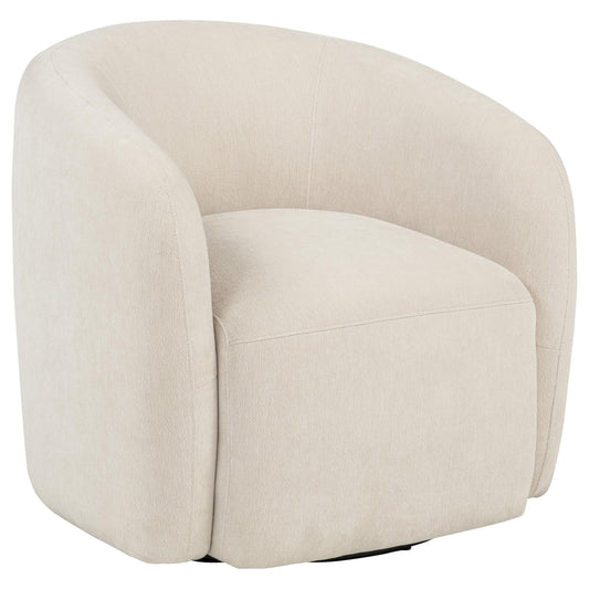Gerley Chenille Upholstered Swivel Accent Chair Beige