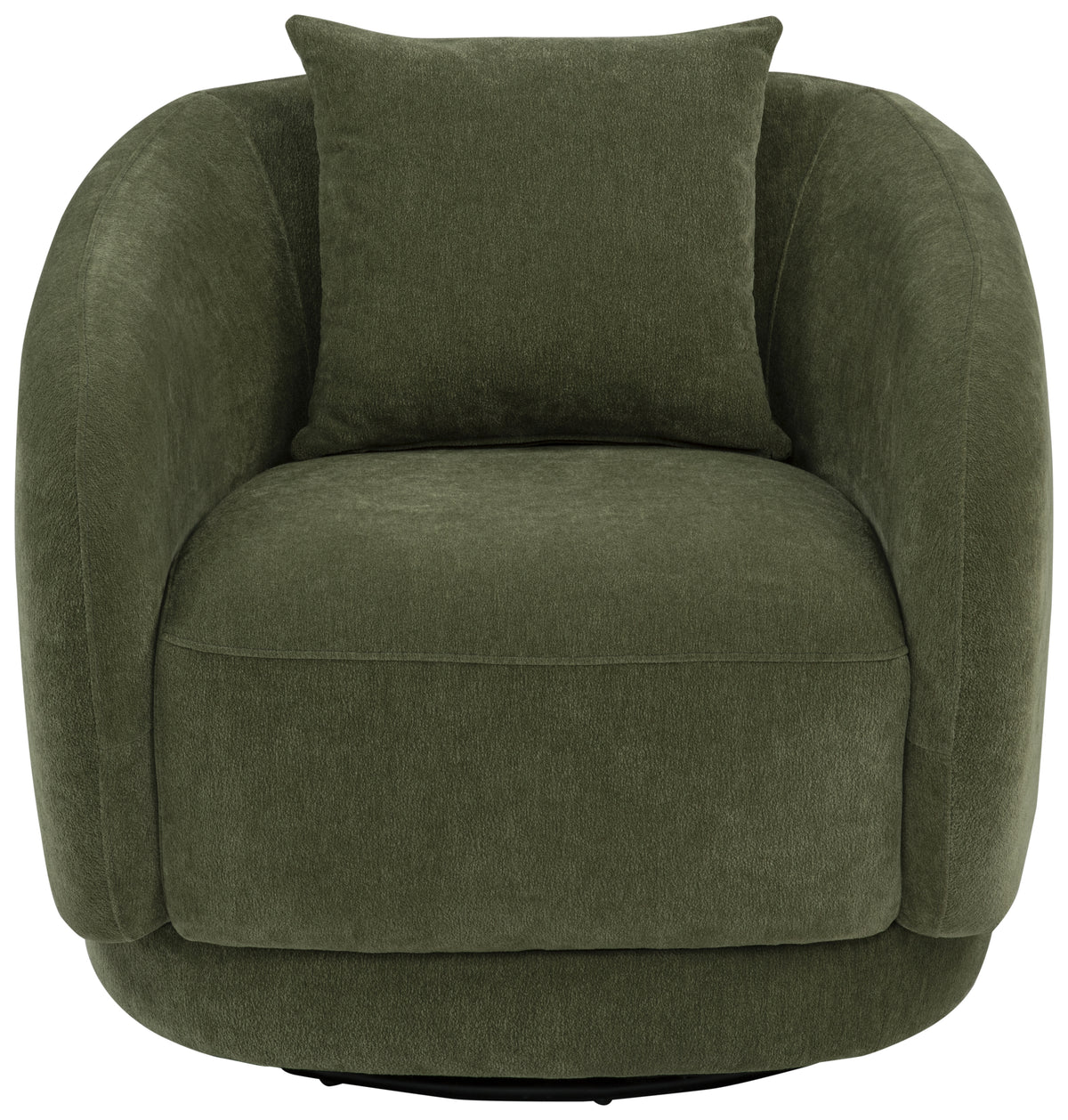 Arnaud Chenille Upholstered Swivel Accent Chair Green