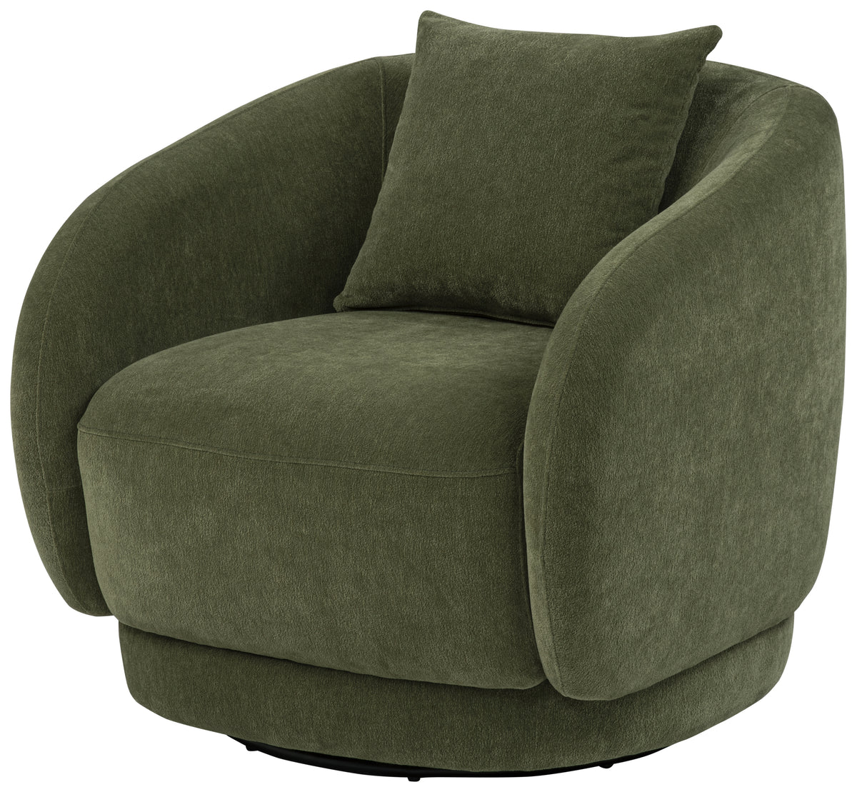 Arnaud Chenille Upholstered Swivel Accent Chair Green