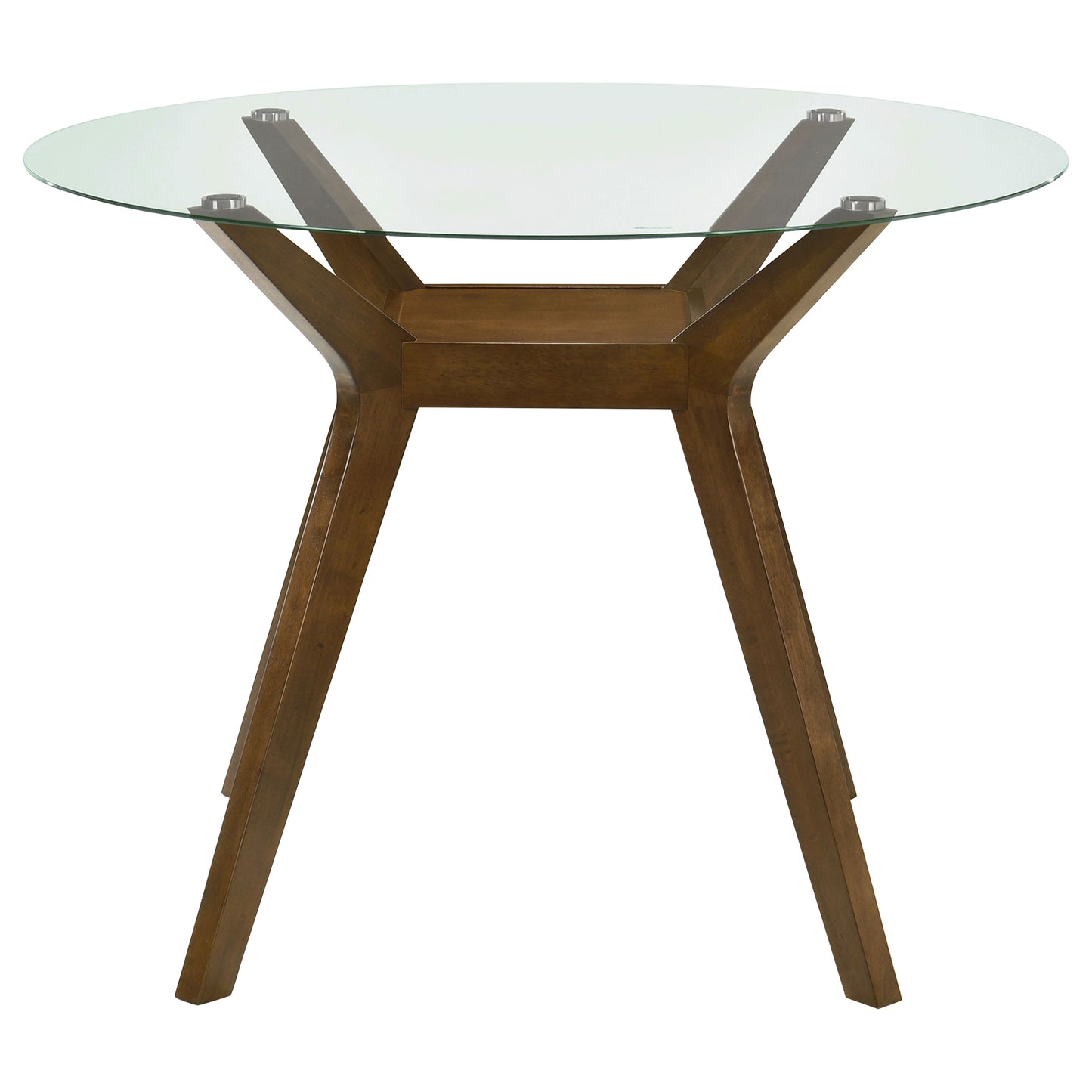 Paxton Round 48-inch Glass Top Counter Height Dining Table Brown