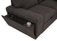 Demko Sleeper Sectional Sofa with Speaker and Storage Chaise Brown