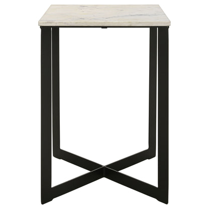 Tobin 3-piece Marble Top Coffee and End Table Set White