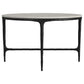 Hermas 2-piece Round Marble Coffee and End Table Set White