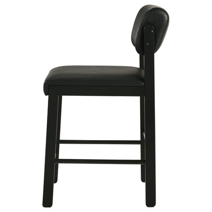 Kehoe Upholstered Counter Height Chair Black (Set of 2)