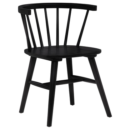 Hamlyn 5-piece Round Wood Dining Set Black