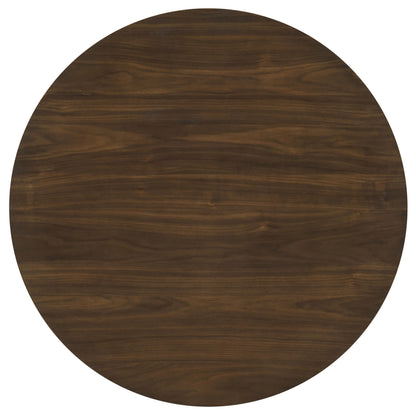 Hamlyn 5-piece Round Wood Counter Height Dining Set Black and Walnut