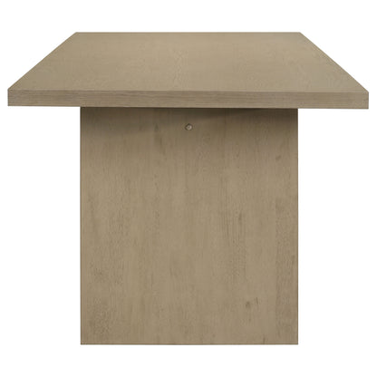 Decker 7-piece 82-inch Rectangular Dining Set Wheat and Natural Oak
